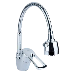 Змішувач ML Ø40 для кухні гусак гофрований на гайці AQUATICA (ML-4B644C)