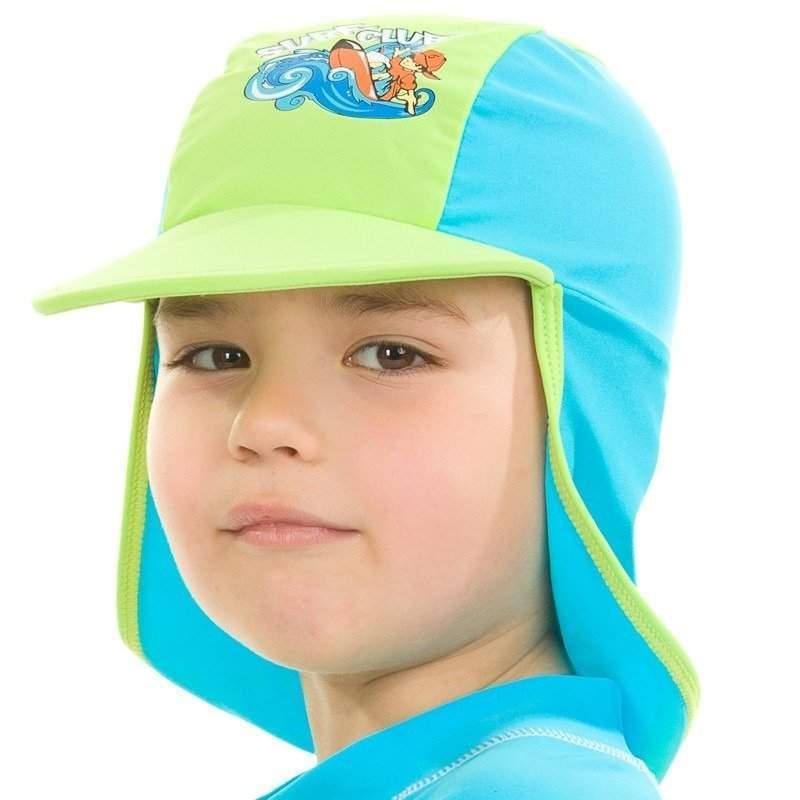 Кепка сонцезахисна Aqua Speed SURF-CLUB CAP 2047 зелений, блакитний дит 122см (384-04-122)