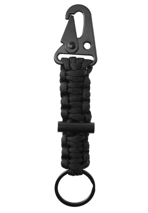 Брелок-карабін з паракордом Keyholder Paracord W.Carabiner Molle, Black, фото 1