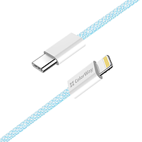Кабель USB PD Type-C/Lightning ColorWay CW-CBPDCL061-BL 27W 1м синій, фото 7