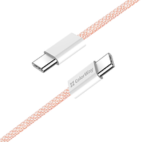Кабель USB PD Type-C/Type-C ColorWay CW-CBPDCC061-P 3,0A 60W 1м рожевий, фото 3