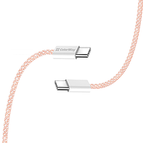 Кабель USB PD Type-C/Type-C ColorWay CW-CBPDCC061-P 3,0A 60W 1м рожевий, фото 4