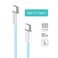 Кабель USB PD Type-C/Type-C ColorWay CW-CBPDCC061-BL 3,0A 60W 1м синій, фото 6