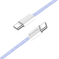 Кабель USB PD Type-C/Type-C ColorWay CW-CBPDCC061-PU 3,0A 60W 1м фіолетовий, фото 6