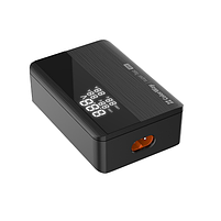 Зарядний пристрій мережевий 2USB/2Type-C 100W чорний GaN ColorWay CW-CHS041PD-BK, фото 4