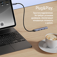 Адаптер 4в1 (3Type-C 2.0/USB 3.0) ColorWay CW-HUB07, фото 10