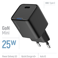 Зарядний пристрій мережевий Type-C PD 25W чорний GaN Mini ColorWay, фото 8