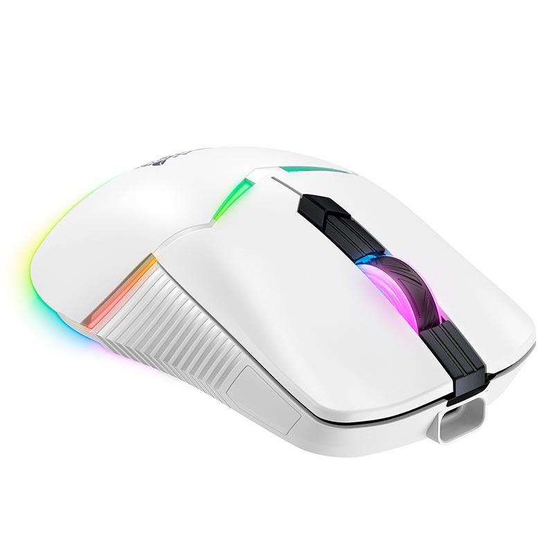 Мишка ігрова бездротова Onikuma RGB Tri-Mode Gaming CW928, біла, фото 1