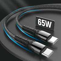 Кабель USB PD Type-C/Type-C ColorWay CW-CBPDCC040-GR 3,0A 65W 1м сірий, фото 4
