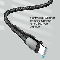 Кабель USB PD Type-C/Type-C ColorWay CW-CBPDCC040-GR 3,0A 65W 1м сірий, фото 8