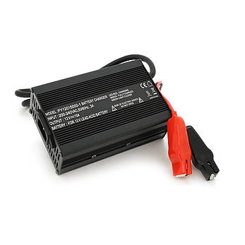 Зарядний пристрій для акумуляторів AGM 12 V, 15 A, + крокодили, 135x90x50mm, фото 3