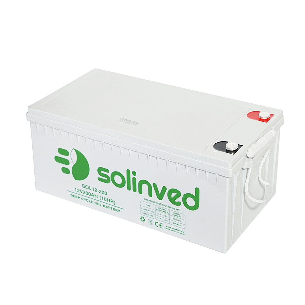 Акумуляторна батарея SOLINVED 200-12 GEL 12 V 200 Ah (522 x 240 x 224), 60.3 kg Grey Q1/48