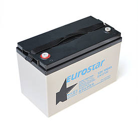 Акумуляторна батарея AGM EUROSTAR EA12100, Gray Case, 12 V 100.0 Ah ( 345 x 180 x 270), 28,2 кг, Q1