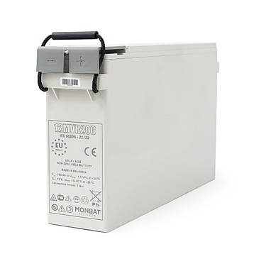 Аккумуляторная батарея MONBAT FRONT TERMINAL 12MVR200 AGM 12V/200 Ah, 555x125x316 мм, 59.2 кг, фото 1