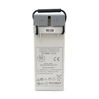 Аккумуляторная батарея MONBAT FRONT TERMINAL 12MVR200 AGM 12V/200 Ah, 555x125x316 мм, 59.2 кг, фото 3
