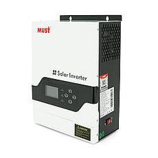 Гiбрiдний ДБЖ MUST PV18-1512VPM, 1500W, 12V, ток заряда 10/20А, 160-275V, MPPT (60А, 15-145 Vdc), фото 2
