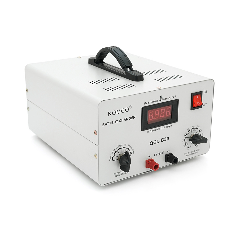 Зарядний пристрій для акумуляторів QCL-B30, AGM/LiFePO4, output: 12-72V, 5 А-40А, + крокодили, 290x247x157mm