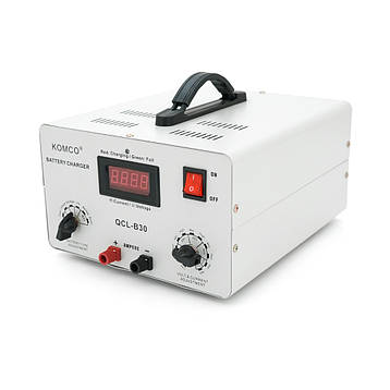 Зарядний пристрій для акумуляторів QCL-B30, AGM/LiFePO4, output: 12-72V, 5 А-40А, + крокодили, 290x247x157mm, фото 3