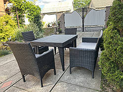 Набір з Ротангу Диван , 3 крісла +стіл 120*90*75