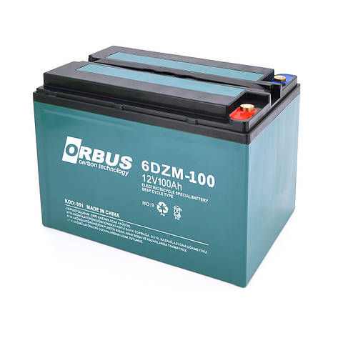 Акумуляторна батарея ORBUS 6-DZM-100 12 V 100 Ah (215 x 140 x 165) 16,5kg Q2/48, фото 1