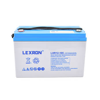 Акумуляторна батарея Lexron LXR12-105 GEL 12 V 105AH DEEP CYCLE (330 x 171 x219) 30 kg, фото 3