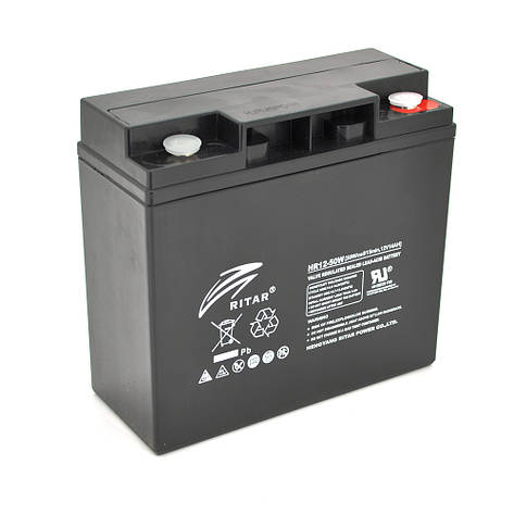 Аккумуляторная батарея AGM RITAR HR1250W, Black Case, 12V 14.0Ah ( 181 х 77 х 167 ) 4.30kg Q4, фото 1