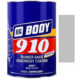 Антикорозійна синтетична каучукова мастика офарбовуваєма сіра Body 910 5кг