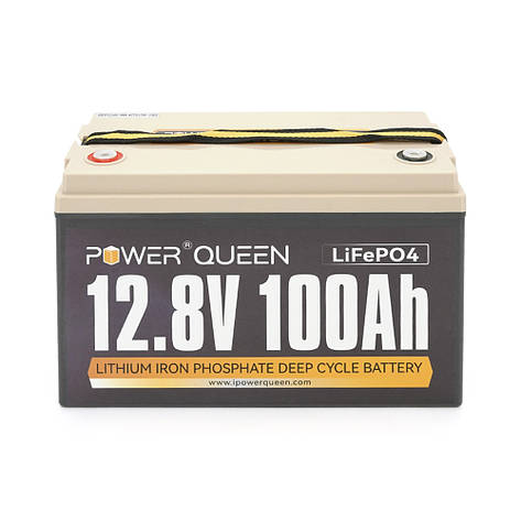 Акумуляторна батарея LiFePO4 Power Queen 12.8V 100Ah, 1280Wh, BMS 100A, 330*170*220мм, фото 3