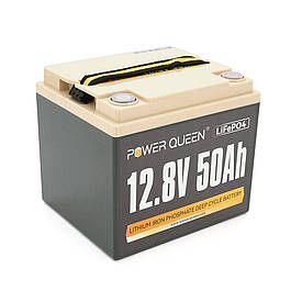 Акумуляторна батарея LiFePO4 Power Queen 12.8V 50Ah  640Wh, BMS 50A, 198*166*170мм