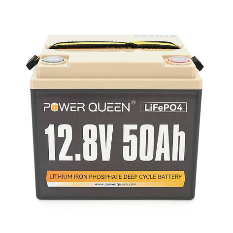 Акумуляторна батарея LiFePO4 Power Queen 12.8V 50Ah 640Wh, BMS 50A, 198*166*170мм, фото 3