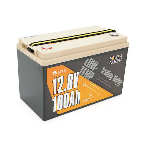 Акумуляторна батарея LiFePO4 Power Queen 12.8V 100Ah Low-Temp ,1280Wh, BMS 100A, 329*172*214мм, фото 1