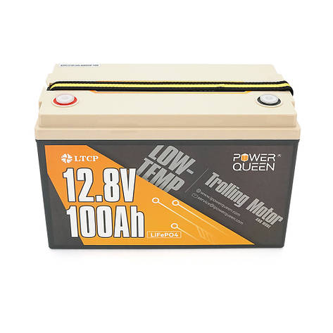Акумуляторна батарея LiFePO4 Power Queen 12.8V 100Ah Low-Temp ,1280Wh, BMS 100A, 329*172*214мм, фото 3