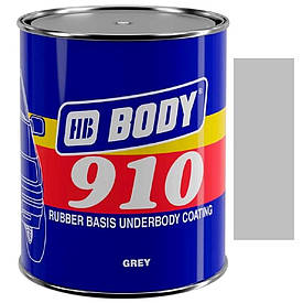 Антикорозійна синтетична каучукова мастика офарбовуваєма сіра Body 910 1кг