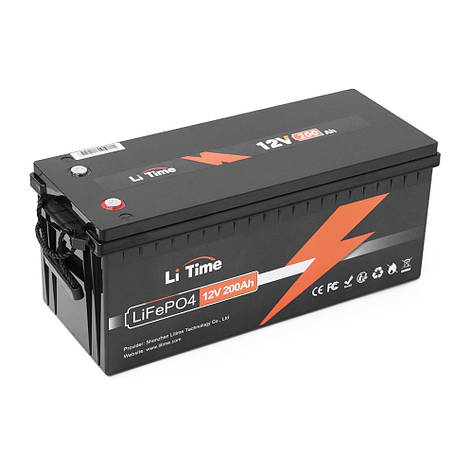 Акумуляторна батарея Li-TIME LiFePO4 12.8V 200Ah, 2560Wh, BMS 100A, 532*207*215мм, фото 1