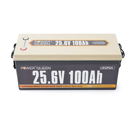 Акумуляторна батарея LiFePO4 Power Queen 25.6V 100Ah, 2560Wh, BMS 100A, 532*207*215мм, фото 3