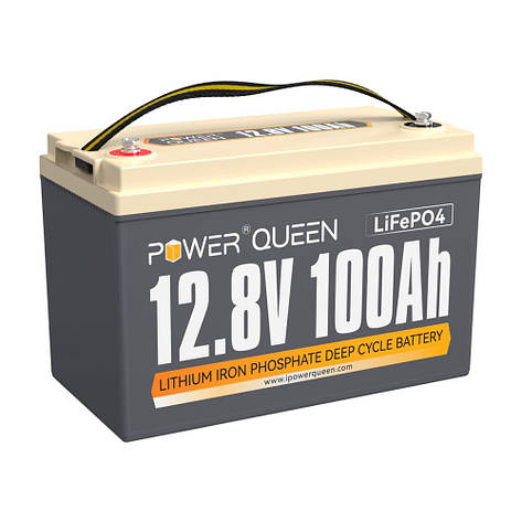 Акумуляторна батарея LiFePO4 Power Queen 12.8V 100Ah H190, 1280Wh, BMS 100A, 329*172*214мм, фото 1