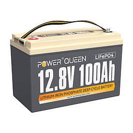 Акумуляторна батарея LiFePO4 Power Queen 12.8V 100Ah H190, 1280Wh, BMS 100A, 329*172*214мм