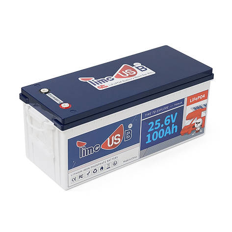 Акумуляторна батарея LiFePO4 Timeusb 25.6V 100Ah, 2560Wh, BMS 100A, 532*207*216мм, фото 1