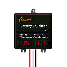 Балансир HC01 для акумуляторних батарей AGM, GEL, Li-ion, LiFePo4, 2x12V, 5A, LED-індикація, 70x70x27mm, фото 5