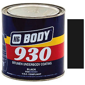 Антикорозійна бітумна мастика чорна Body 930 1кг