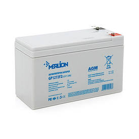 Акумуляторна батарея MERLION AGM GP1272F2 12 V 7,2 Ah ( 150 x 65 x 95 (100) ), 1.9 kg White Q10
