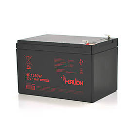 Акумуляторна батарея MERLION HR1250W, 12 V 13 Ah Black ( 152 х 99 х 95 (100) ), 3.5 kg Q6
