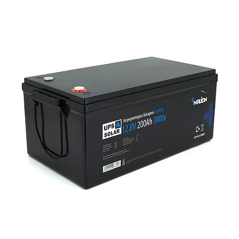 Літій-залізо-фосфатний акумулятор Merlion LiFePO4 12.8V 200AH,(4S1P/BMS-100A), (522x270x225), 3000 циклів, фото 1
