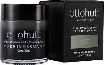 Чорнило Otto Hutt Snowfall Birch у скляній баночці 30 мл, колір сіро-зелений з запахом берези, 949115