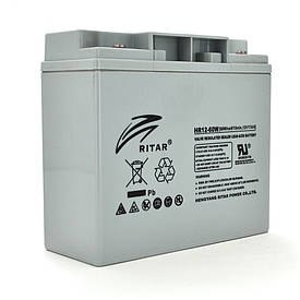 Акумуляторна батарея AGM RITAR HR12-60W, Gray Case, 12 V 17.0 Ah ( 181 х 77 х 167 (167 ) 4.80 kg Q4