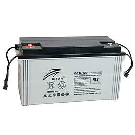 Акумуляторна батарея AGM RITAR DC12-120, Gray Case, 12 V 120 Ah (407 x 177 x 225 ), 33.9 kg Q1/30