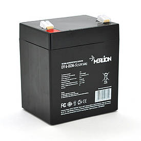 Тягова акумуляторна батарея Merlion EV 6-DZM-5, 12 V 5 Ah F2 (90*70*101), 1.5 kg Q10