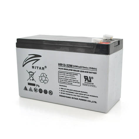 Акумуляторна батарея AGM RITAR HR1232W, Gray Case, 12 V 8.0 Ah ( 151 х 65 х 94 (100) 2.20kg Q10, фото 1
