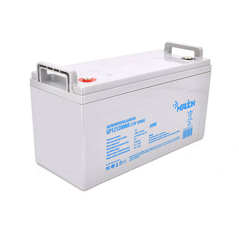 Акумуляторна батарея MERLION AGM GP121200M8 12 V 120 Ah (406 x 174 x 215), 30.5 kg White Q1/30, фото 1