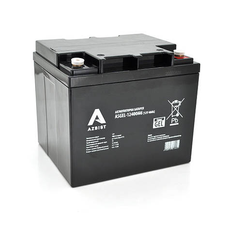 Акумулятор AZBIST Super GEL ASGEL-12400M6, Black Case, 12V 40.0Ah (196 x165 x 173),11,8kg Q1/96, фото 1